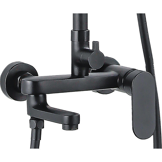 Душевая стойка Azario Arizona AZ-20BS, черный, Цвет производителя: чёрный - 6 Душевая стойка Azario Arizona AZ-20BS, черный, Цвет производителя: чёрный фото 6