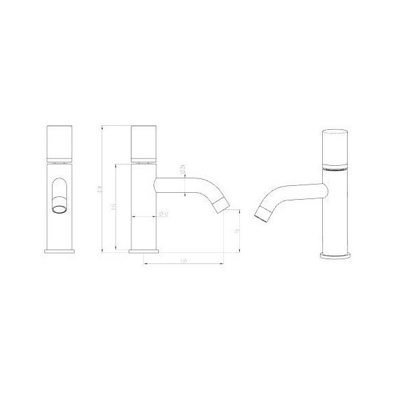 Смеситель для раковины Boheme Stick 121-GB, чёрный фото 4