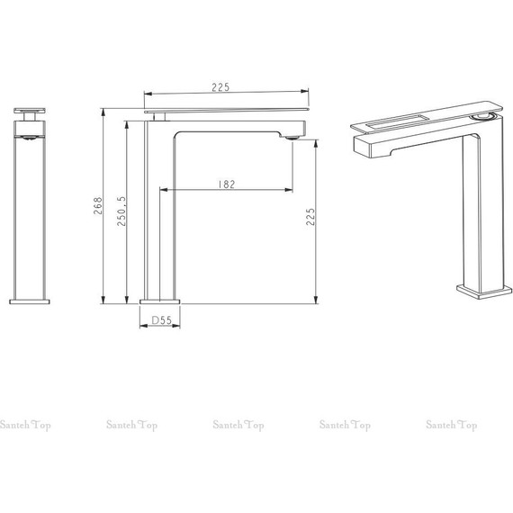 Смеситель для раковины высокий Boheme Q 142-WR.2, белый - 2 Смеситель для раковины высокий Boheme Q 142-WR.2, белый фото 2
