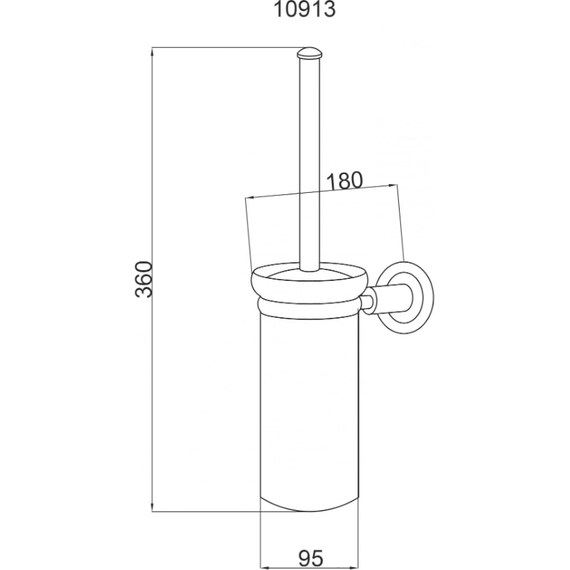 Ёршик для унитаза Boheme Murano 10913-GR-CR, chrome - 6 Ёршик для унитаза Boheme Murano 10913-GR-CR, chrome фото 6