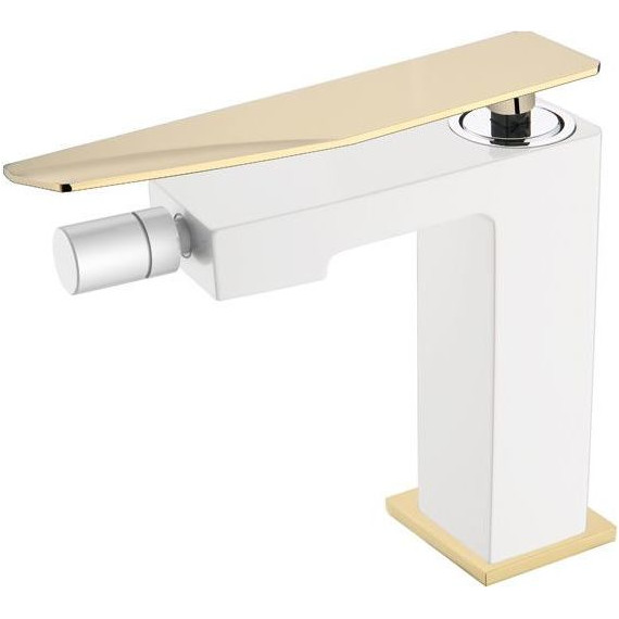 Смеситель для биде Boheme Q 146-WG.2, white gold фото 