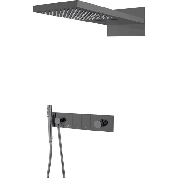 Душевая система для душа Boheme Zodiac 132-SGM, shine gun metal фото 
