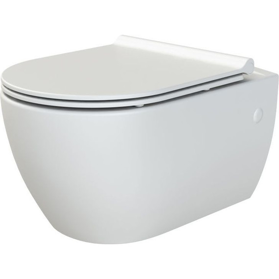 Унитаз-биде подвесной безободковый Boheme Bianca 963-SET-2-W с крышкой микролифт фото 2