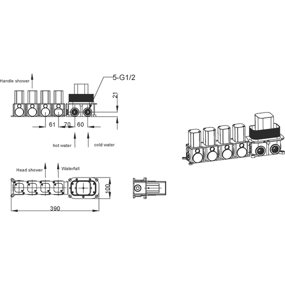 Душевая система для душа Boheme Zodiac 132-NB, nikel brush фото 2