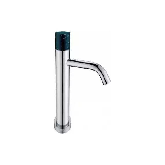 Смеситель для раковины высокий Boheme Stick 122-CR-MR-B, mramor-black фото 