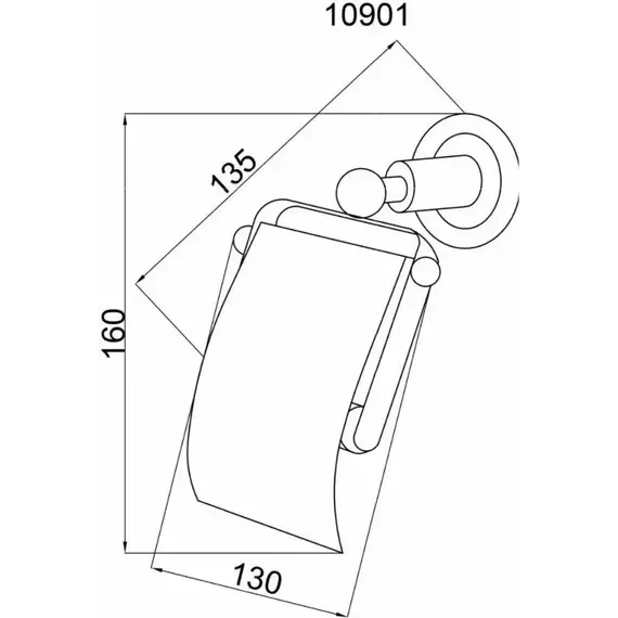Держатель для туалетной бумаги Boheme Murano Gold 10901-B-G, золото/чёрный фото 2