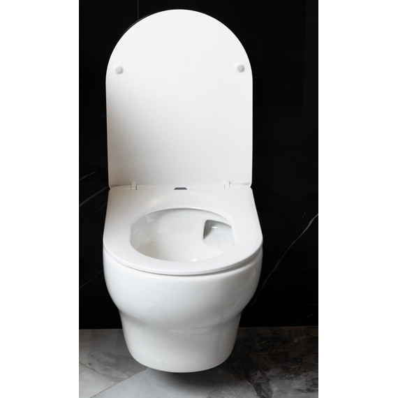 Унитаз подвесной безободковый Boheme Fiore 978-SET-W с крышкой микролифт, Цвет производителя: белый фото 5