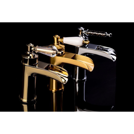 Смеситель для ванны Boheme Vogue Crystal 203-CRST, бронза фото 5