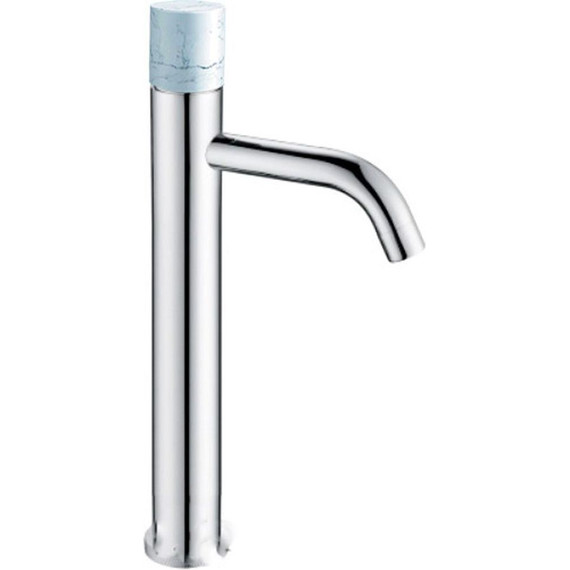 Смеситель для раковины высокий Boheme Stick 122-CR-MR-W, white chrome фото 