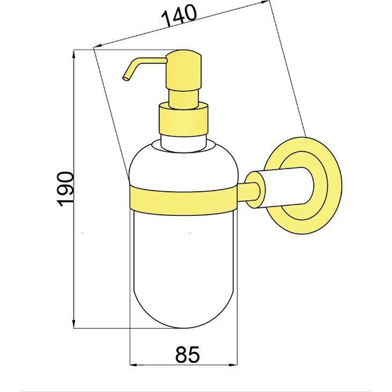 Дозатор для жидкого мыла Boheme Murano Bronze 10912-W-BR, бронза фото 2
