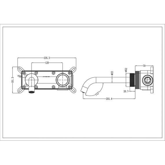 Смеситель для раковины Boheme Tech 158/2-G, золото - 2 Смеситель для раковины Boheme Tech 158/2-G, золото фото 2