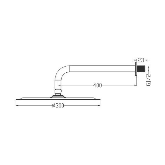 Верхний душ Boheme Uno 300x300 мм 422-CR, chrome фото 3