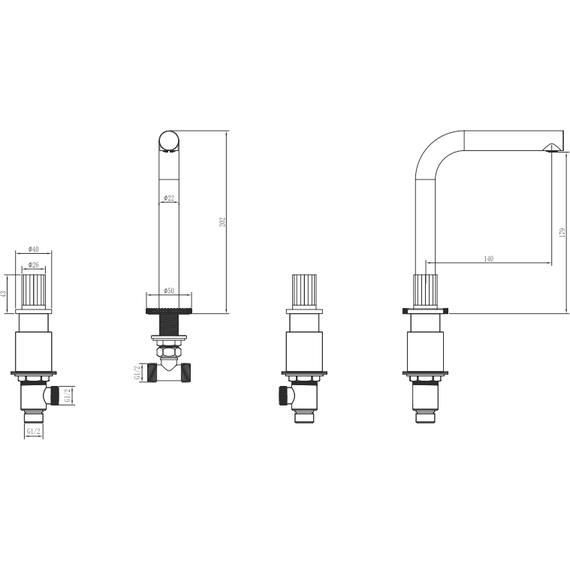 Смеситель для раковины Boheme Elegante 152-MG-EL, matt gold - 6 Смеситель для раковины Boheme Elegante 152-MG-EL, matt gold фото 6
