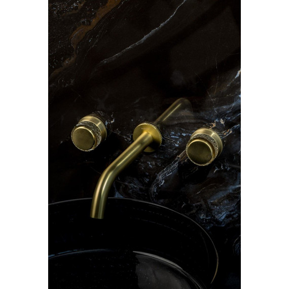 Смеситель для раковины настенный Boheme Aura 152-2-MG-A, matt gold, Цвет производителя: золото матовое фото 4