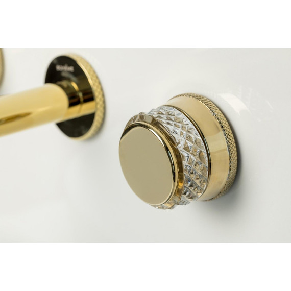 Смеситель для раковины настенный Boheme Aura 152-2-G-A, золото, Цвет производителя: золото фото 3