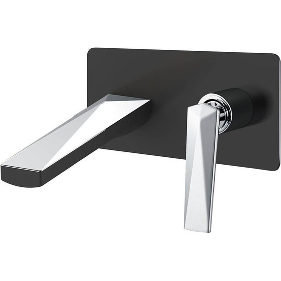 Смеситель для раковины настенный Boheme Venturo 375-B, black chrome фото 