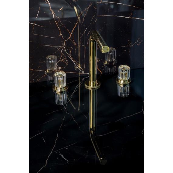 Смеситель для раковины Boheme Elegante 152-G-EL, золото - 2 Смеситель для раковины Boheme Elegante 152-G-EL, золото фото 2