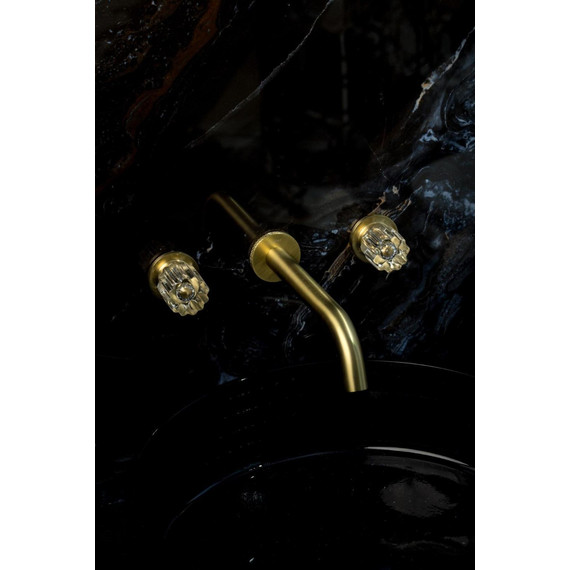 Смеситель для раковины настенный Boheme Elegante 152-2-MG-EL, matt gold фото 3