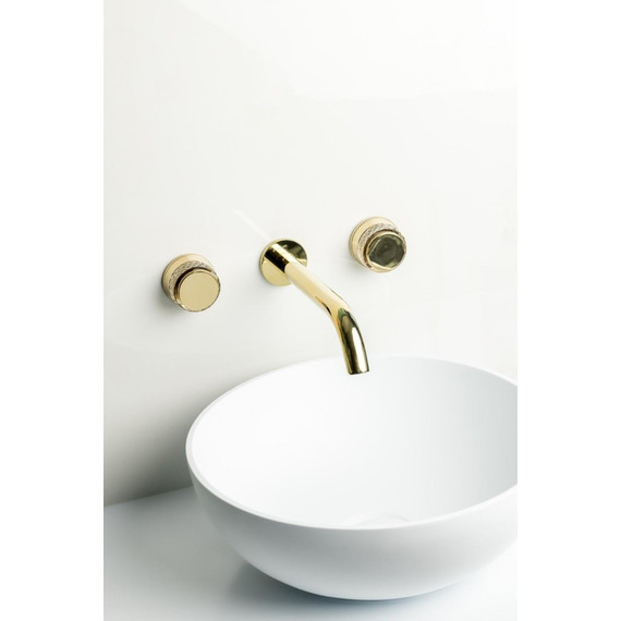 Смеситель для раковины настенный Boheme Aura 152-2-G-A, золото, Цвет производителя: золото фото 2