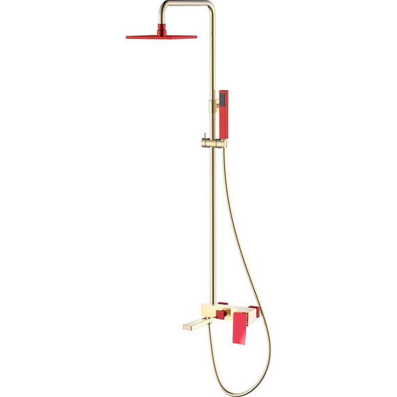 Душевая стойка Boheme Q 148-GR.2, gold-red фото 