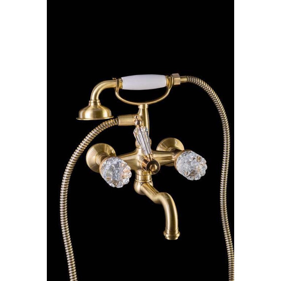 Смеситель для ванны Boheme Crystal 313-CRST, бронза фото 2