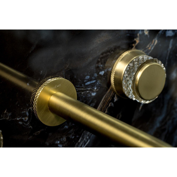 Смеситель для раковины настенный Boheme Aura 152-2-MG-A, matt gold, Цвет производителя: золото матовое фото 3