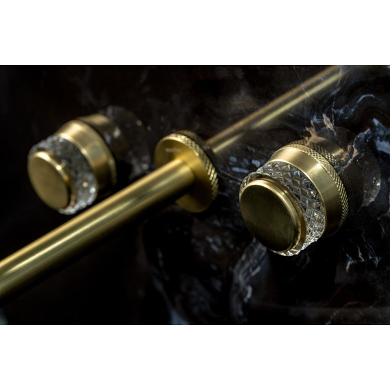 Смеситель для раковины настенный Boheme Aura 152-2-MG-A, matt gold, Цвет производителя: золото матовое фото 2