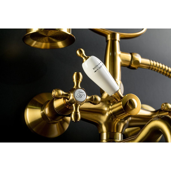 Смеситель для раковины настенный Boheme Medici Ripresa 307, бронза фото 3