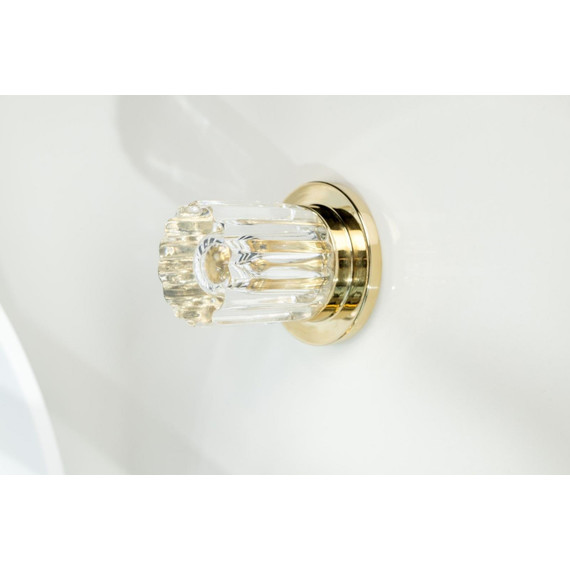 Смеситель для раковины настенный Boheme Elegante 152-2-G-EL, золото фото 5