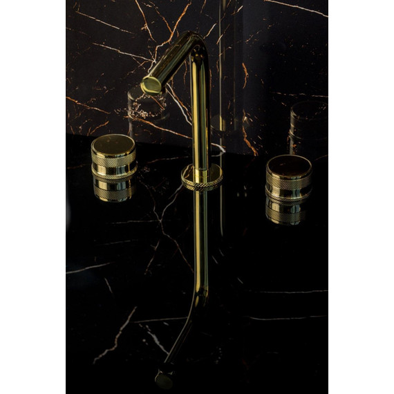 Смеситель для раковины Boheme Prestige 152-G-PR, золото фото 5