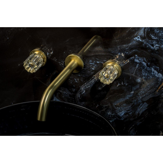 Смеситель для раковины настенный Boheme Elegante 152-2-MG-EL, matt gold фото 4