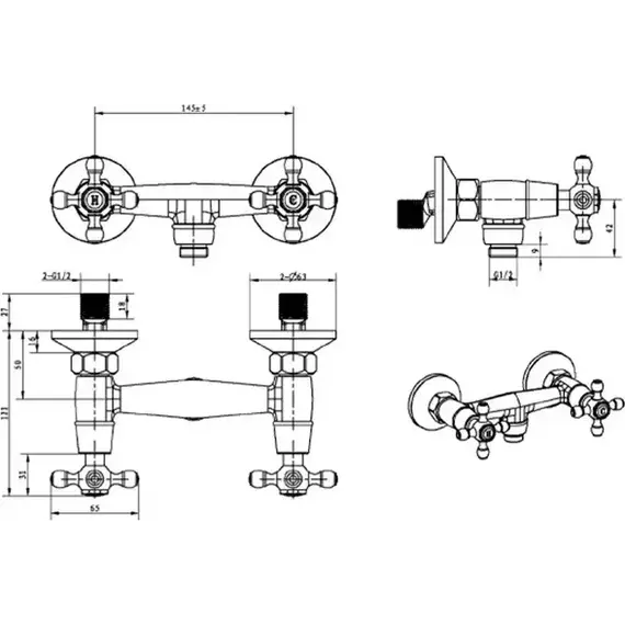 Смеситель для душа Boheme Royal 274-Royal, chrome фото 2