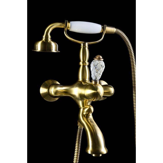 Смеситель для ванны Boheme Crystal 303-CRST, бронза фото 2