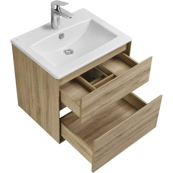 Тумба подвесная с раковиной Акватон Либерти 60 см 1A279401LYC70, дуб эльвезия - 3 Тумба подвесная с раковиной Акватон Либерти 60 см 1A279401LYC70, дуб эльвезия фото 3