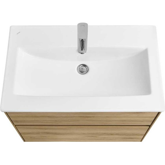 Тумба подвесная с раковиной Акватон Либерти 75 см 1A279501LYC70, дуб эльвезия фото 5