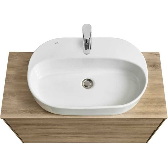 Тумба подвесная со столешницей Акватон Либерти 100 см 1A279601LYC70, дуб эльвезия фото 3