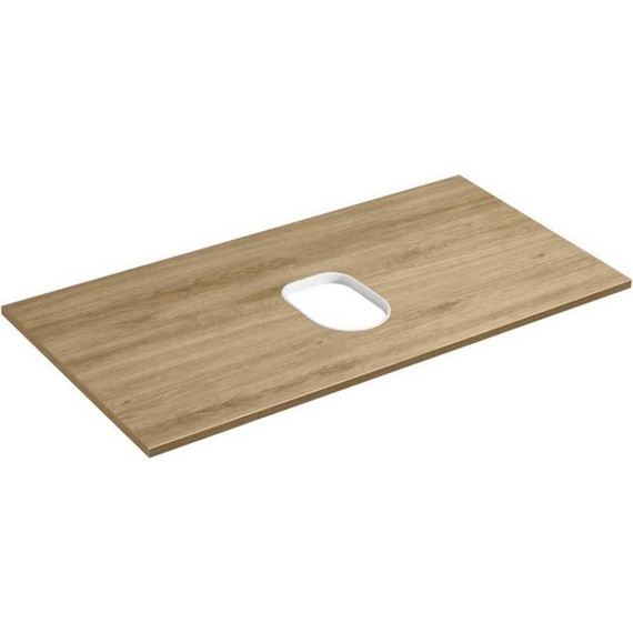 Тумба подвесная со столешницей Акватон Либерти 100 см 1A279601LYC70, дуб эльвезия фото 6