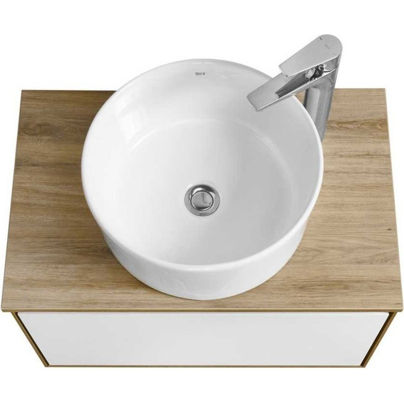 Тумба подвесная со столешницей Акватон Либерти 70 см 1A279801LYC70, дуб эльвезия/белый глянец фото 5