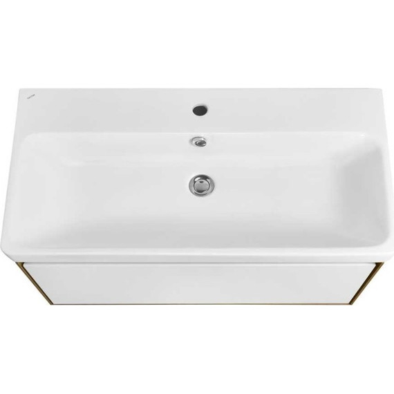 Тумба подвесная с раковиной Акватон Либерти 90 см 1A279801LYC70, дуб эльвезия/белый глянец - 4 Тумба подвесная с раковиной Акватон Либерти 90 см 1A279801LYC70, дуб эльвезия/белый глянец фото 4