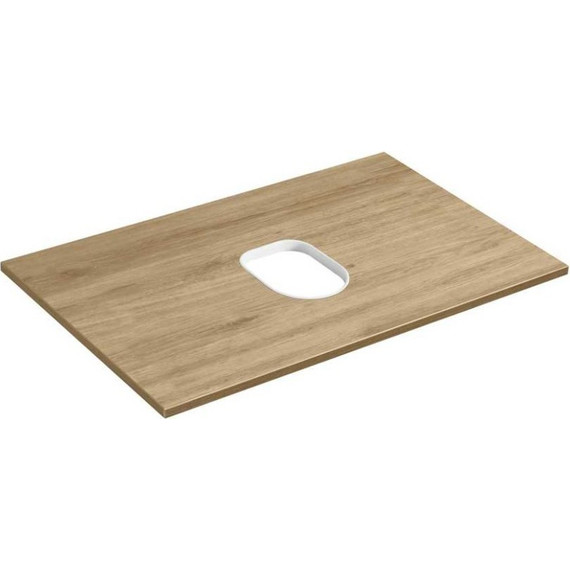 Тумба подвесная со столешницей Акватон Либерти 75 см 1A279501LYC70, дуб эльвезия фото 5