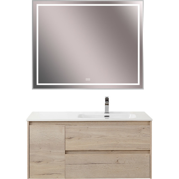 Тумба подвесная с раковиной BelBagno KRAFT-1000-2C-1A-SO-RGB-R 100 см, Rovere Galifax Bianco - 11 Тумба подвесная с раковиной BelBagno KRAFT-1000-2C-1A-SO-RGB-R 100 см, Rovere Galifax Bianco фото 11