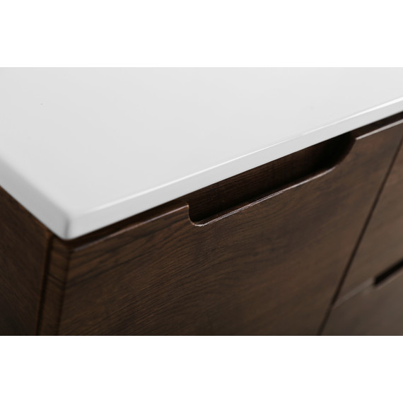 Тумба подвесная с раковиной BelBagno ETNA-1200-2C-1A-SO-RW-R 120 см (раковина BB1200ETL-R) Rovere Moro, Цвет фасада: Rovere Moro фото 9