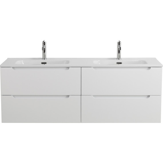 Тумба подвесная с раковиной BelBagno ETNA-1200-4C-SO-2-BL 120 см (раковина BB1200-2-ETL) Bianco Lucido, Цвет фасада: Bianco Lucido фото 