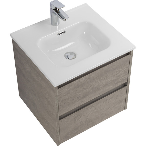 Тумба подвесная с раковиной BelBagno KRAFT-500-2C-SO-CG 50 см, Cemento Grigio, Цвет фасада: Cemento Grigio - 3 Тумба подвесная с раковиной BelBagno KRAFT-500-2C-SO-CG 50 см, Cemento Grigio, Цвет фасада: Cemento Grigio фото 3