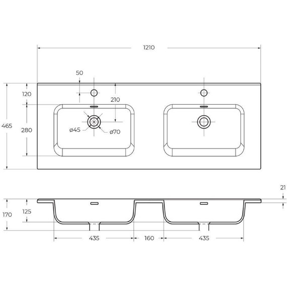 Тумба подвесная с раковиной BelBagno KRAFT-1200-4C-SO-2-CG 120 см, Cemento Grigio фото 14