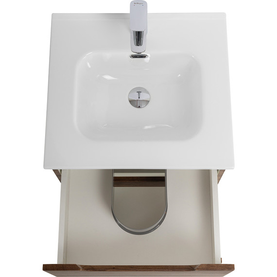 Тумба подвесная с раковиной BelBagno ETNA-500-2C-SO-RW 50 см (раковина BB500ETL) Rovere Moro, Цвет фасада: Rovere Moro фото 8