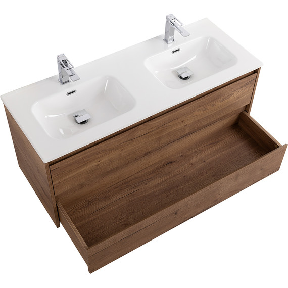 Тумба подвесная с раковиной BelBagno KRAFT-1200-2C-SO-2-RT 120 см, Rovere Tabacco фото 4