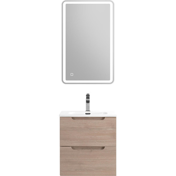 Тумба подвесная с раковиной BelBagno ETNA-500-2C-SO-RG 50 см (раковина BB500ETL) Rovere Grigio, Цвет фасада: Rovere Grigio фото 10