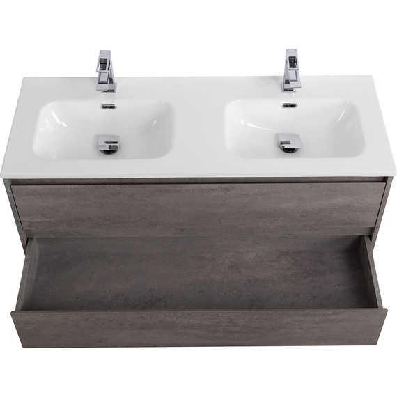 Тумба подвесная с раковиной BelBagno KRAFT-1200-2C-SO-2-CG 120 см, Cemento Grigio фото 6