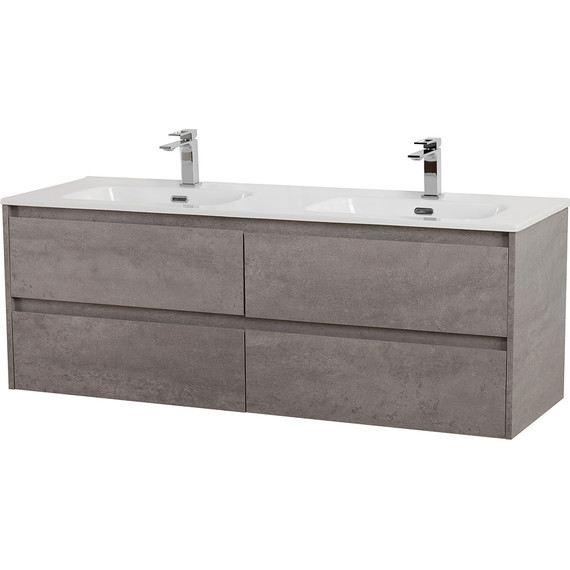 Тумба подвесная с раковиной BelBagno KRAFT-1200-4C-SO-2-CG 120 см, Cemento Grigio фото 2